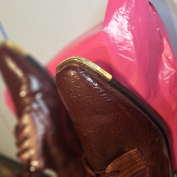 Miralto Elegant Brown Faux Alligator Men's Oxfords Shoes.Size 10 - Picture 10 of 10